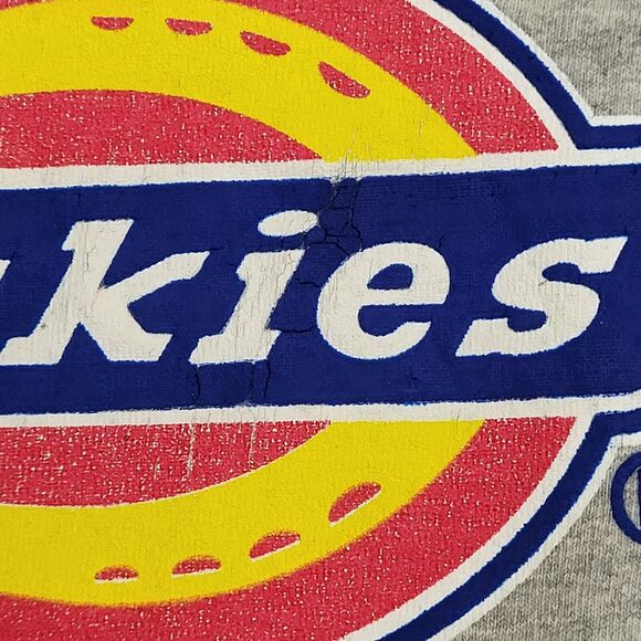 DICKIES Shirt Womens XS 17x22 Gray Spellout - Picture 11 of 13